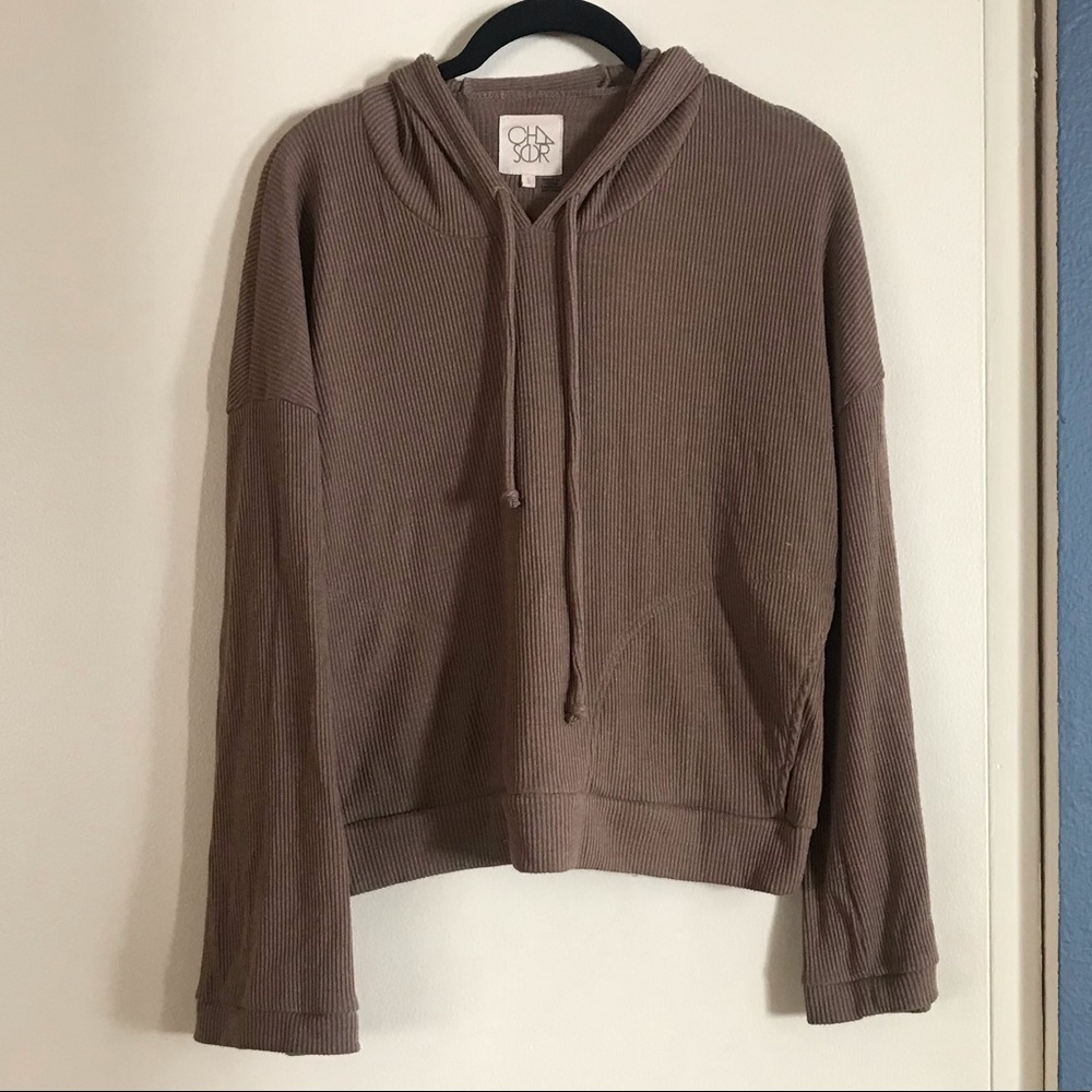 Chaser Love Rib Bell Sleeve Hoodie